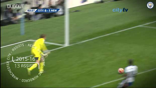 Kevin De Bruyne: 100 Manchester City assists